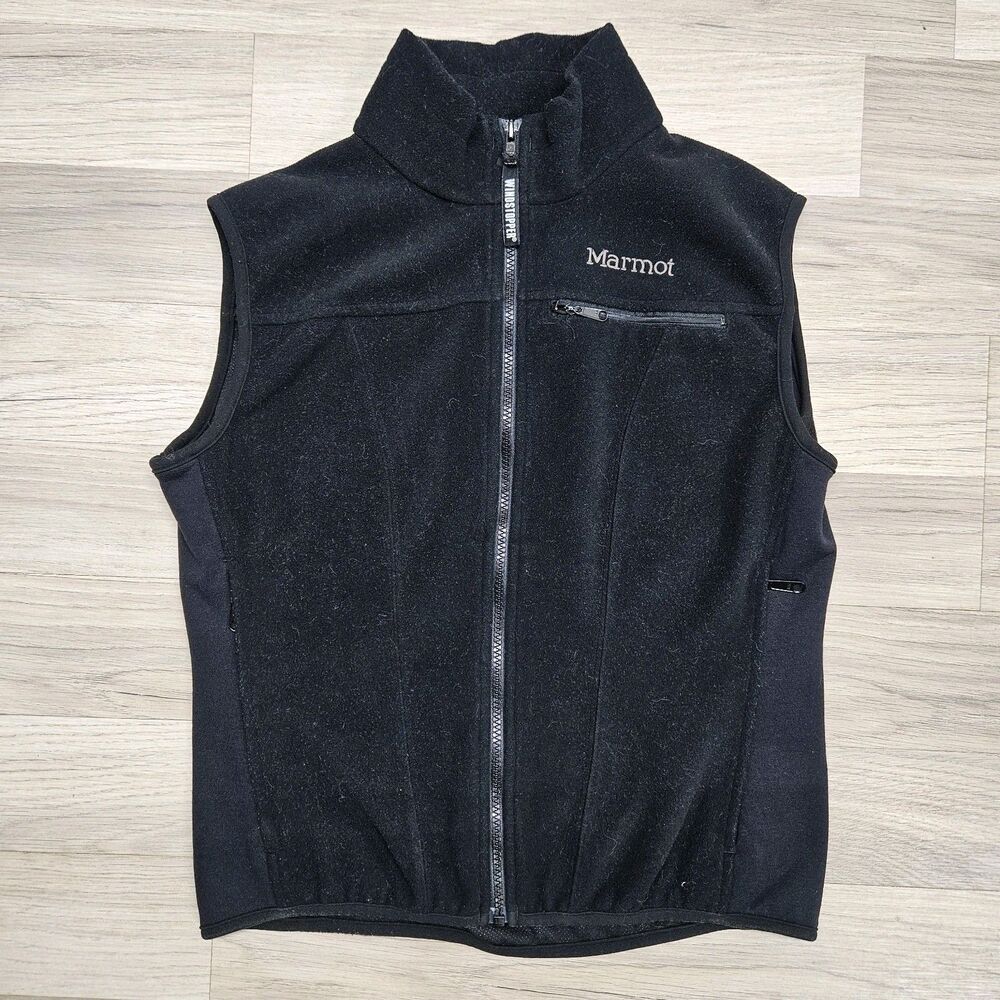 Marmot Womens Black Vest Full Zip Wind Stopper Small